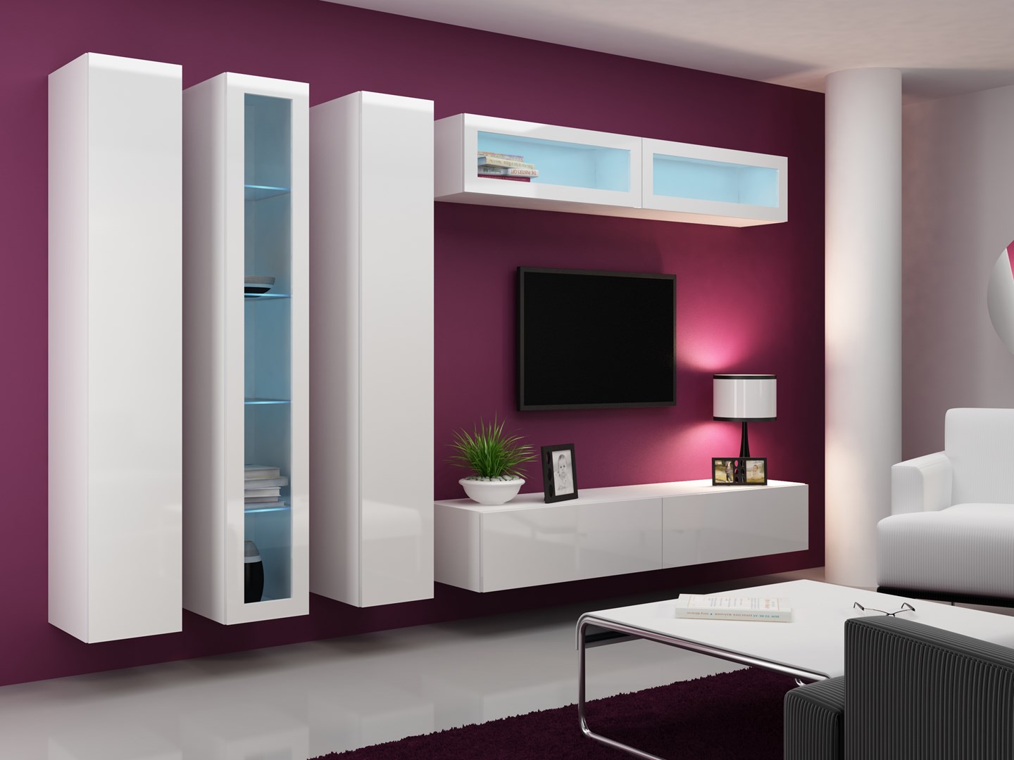 Cama Glass-case VIGO '180' 180/40/30 white/white gloss Cama Glass-case VIGO '180' 180/40/30 white/white gloss