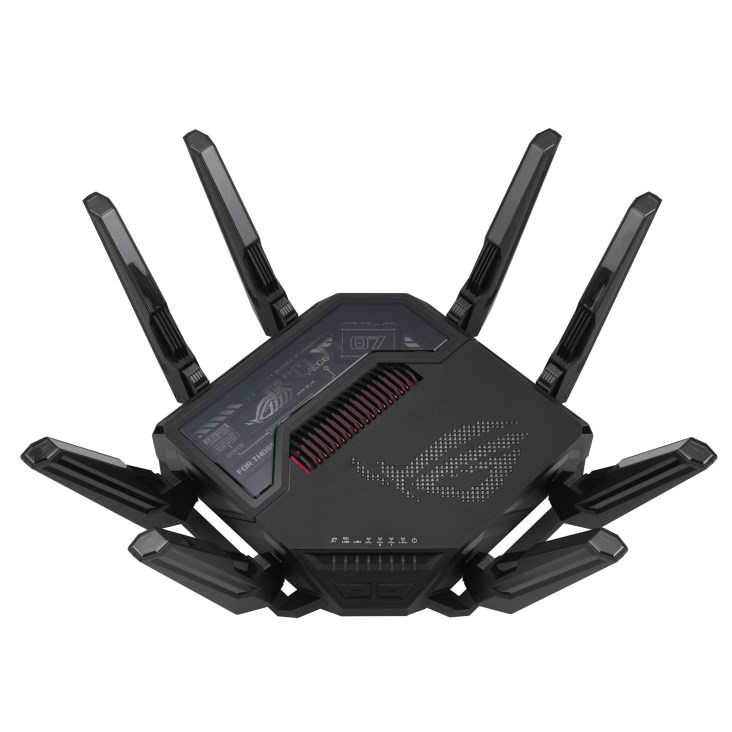 ASUS ROG Rapture GT-BE98 wireless router 10 Gigabit Ethernet Quad-band (2.4 GHz / 5 GHz-1 / 5 GHz-2 / 6 GHz) Black ASUS ROG Rapture GT-BE98 wireless router 10 Gigabit Ethernet Quad-band (2.4 GHz / 5 GHz-1 / 5 GHz-2 / 6 GHz) Black