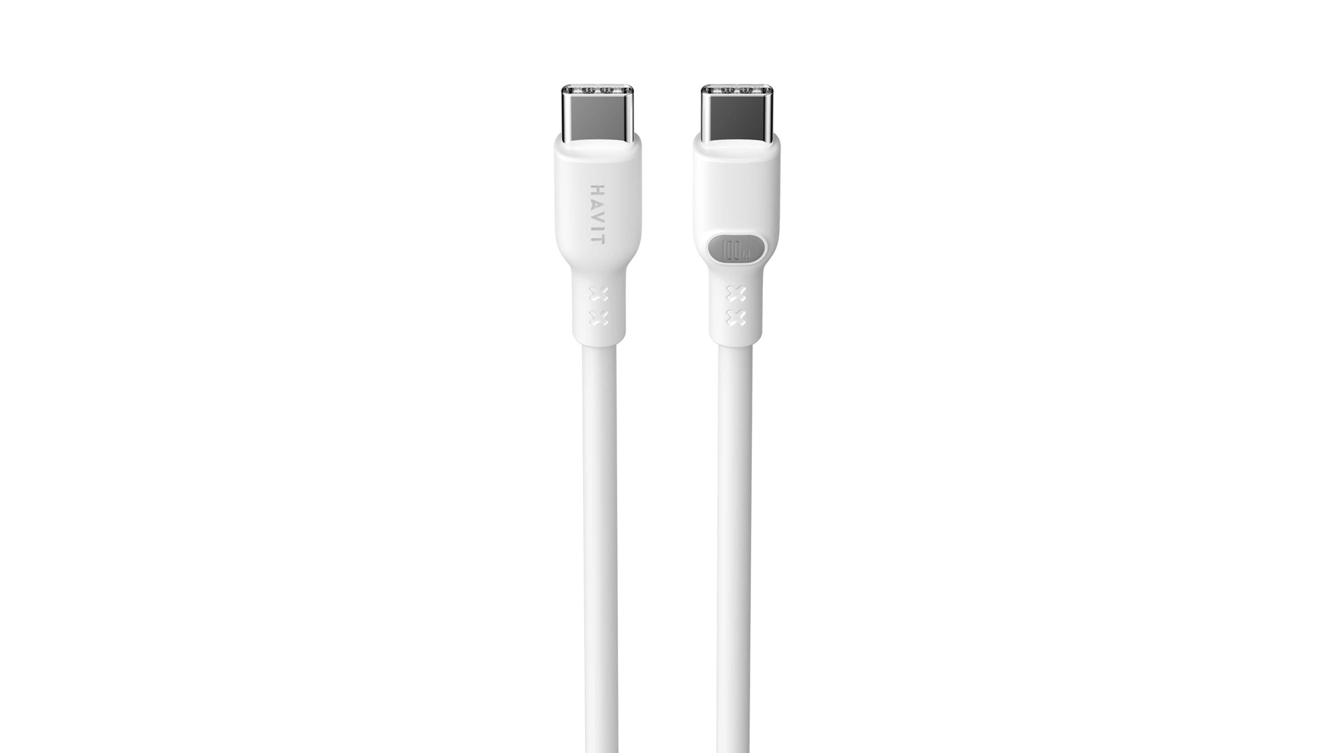 Havit CB6280 - USB Type C to USB Type C cable, 1 m (white) Havit CB6280 - USB Type C to USB Type C cable, 1 m (white)