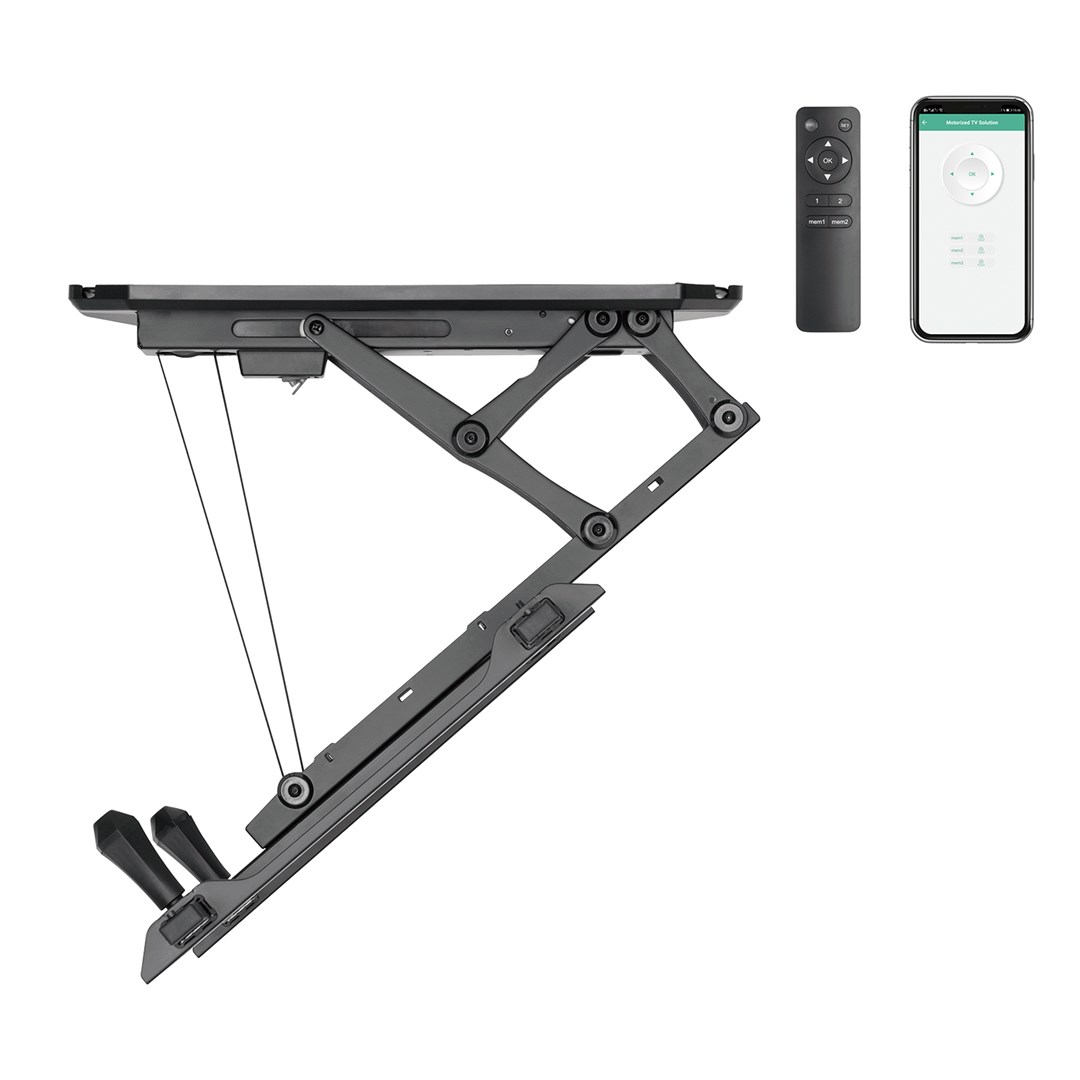 Maclean electric ceiling mount for TV, TUYA support, max VESA 600x400, for sloping walls, remote control, 32"-70", 35kg, MC-880T Maclean electric ceiling mount for TV, TUYA support, max VESA 600x400, for sloping walls, remote control, 32"-70", 35kg, MC-880T