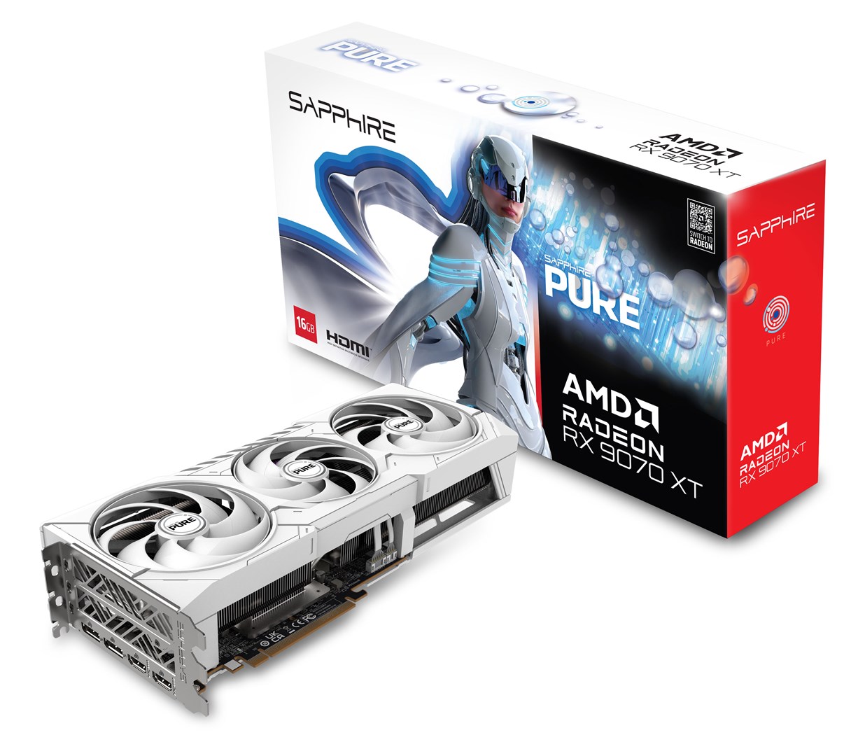 Sapphire PURE Radeon RX 9070 XT AMD 16 GB GDDR6 Sapphire PURE Radeon RX 9070 XT AMD 16 GB GDDR6