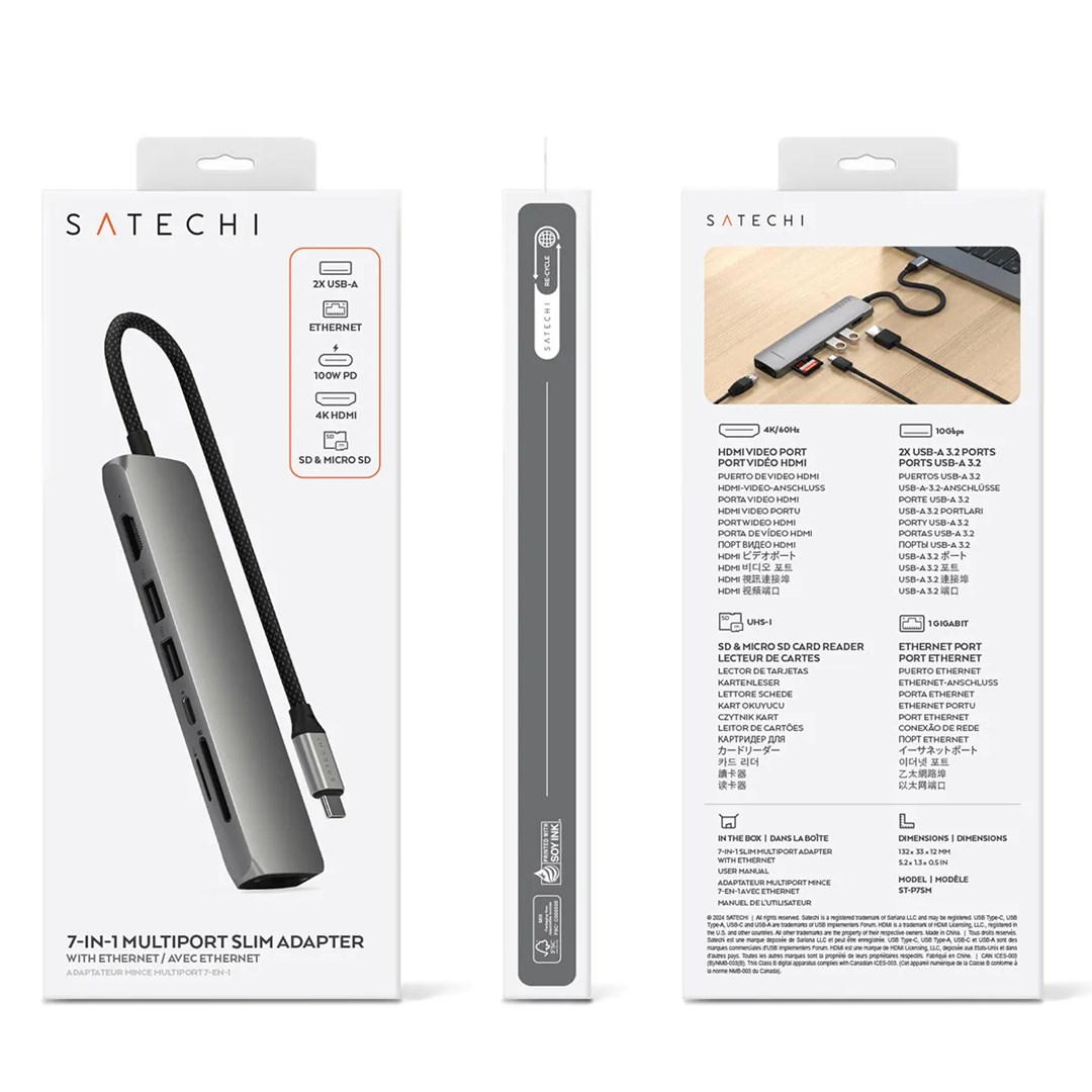 Satechi 7-in-1 USB-C Adapter with Ethernet Satechi 7-in-1 USB-C Adapter with Ethernet