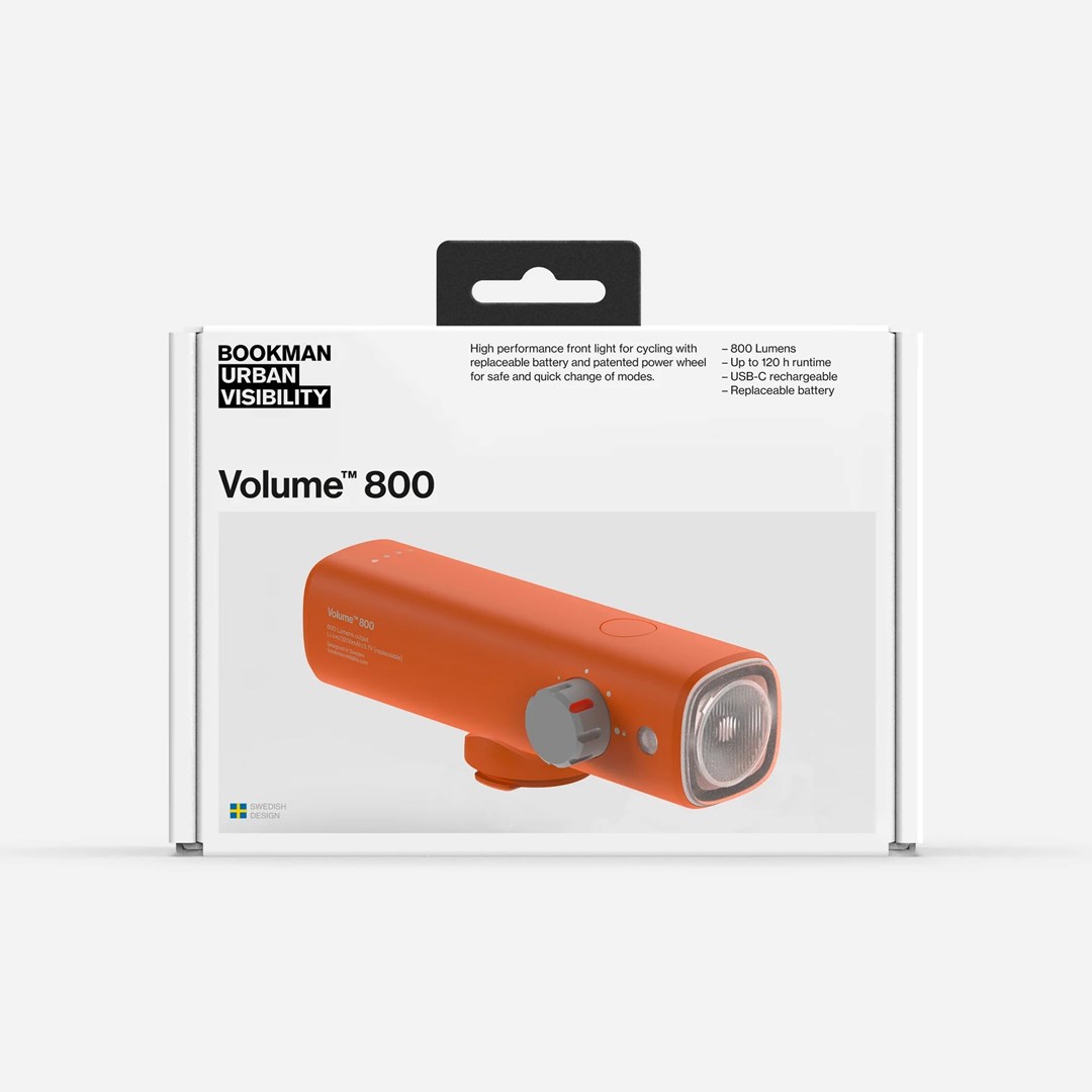 BOOKMAN Volume Front 800 bicycle light Orange BOOKMAN Volume Front 800 bicycle light Orange