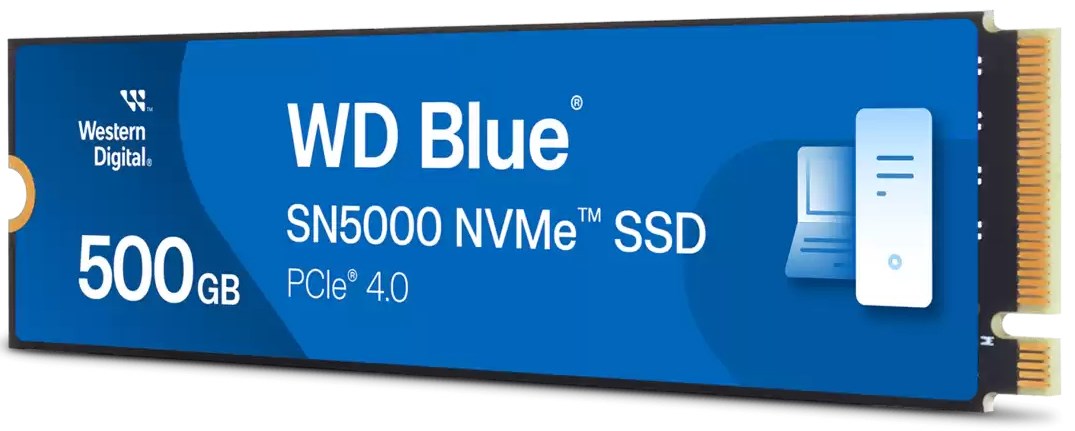 Western Digital Blue SN5000 500 GB M.2 PCI Express 4.0 NVMe 3D TLC NAND Western Digital Blue SN5000 500 GB M.2 PCI Express 4.0 NVMe 3D TLC NAND