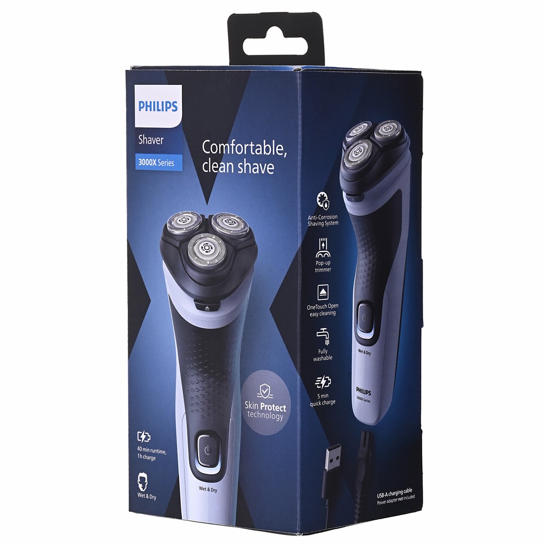 Philips X3003/00 men's shaver Rotation shaver Trimmer Black, Blue Philips X3003/00 men's shaver Rotation shaver Trimmer Black, Blue