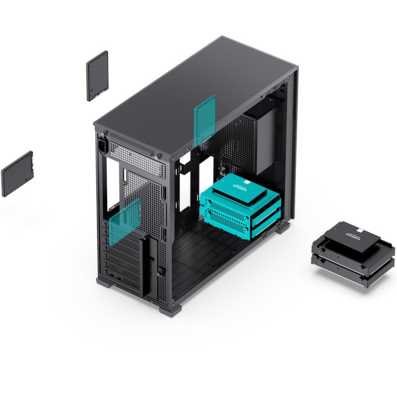 Jonsbo D41 MESH Screen ATX Case, Tempered Glass - black Jonsbo D41 MESH Screen ATX Case, Tempered Glass - black