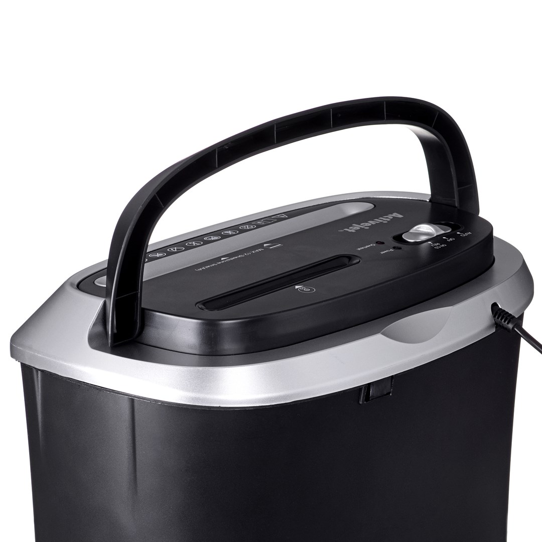 Shredder Activejet ASH-1201D, P-3, 25 l, 5x38 mm shreds, black and silver. Shredder Activejet ASH-1201D, P-3, 25 l, 5x38 mm shreds, black and silver.