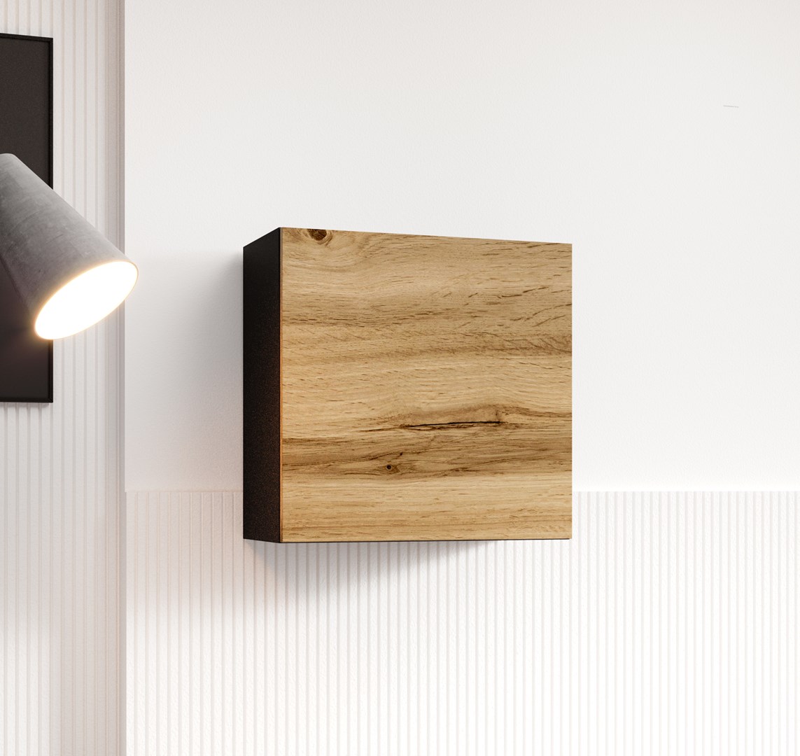 Cama square cabinet VIGO 50/50/30 black/wotan oak Cama square cabinet VIGO 50/50/30 black/wotan oak