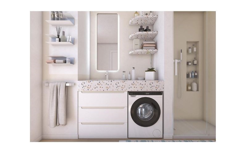 Candy CW50BP12307U1S 5 kg 1200 rpm class A mini front-loading washing machine free installation Candy CW50BP12307U1S 5 kg 1200 rpm class A mini front-loading washing machine free installation