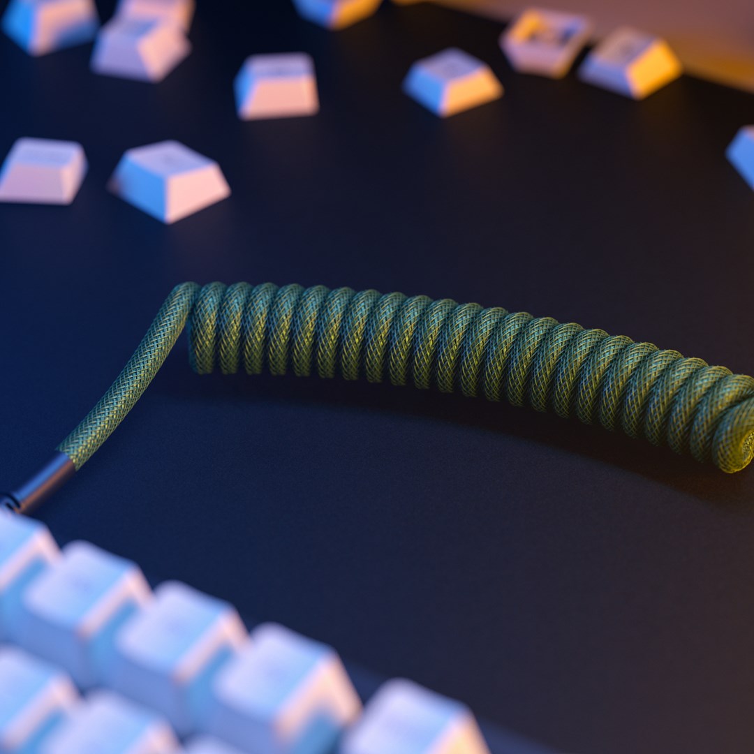 Glorious Gaming Glorious GMMK Coiled Cable Forest Rain Glorious Gaming Glorious GMMK Coiled Cable Forest Rain