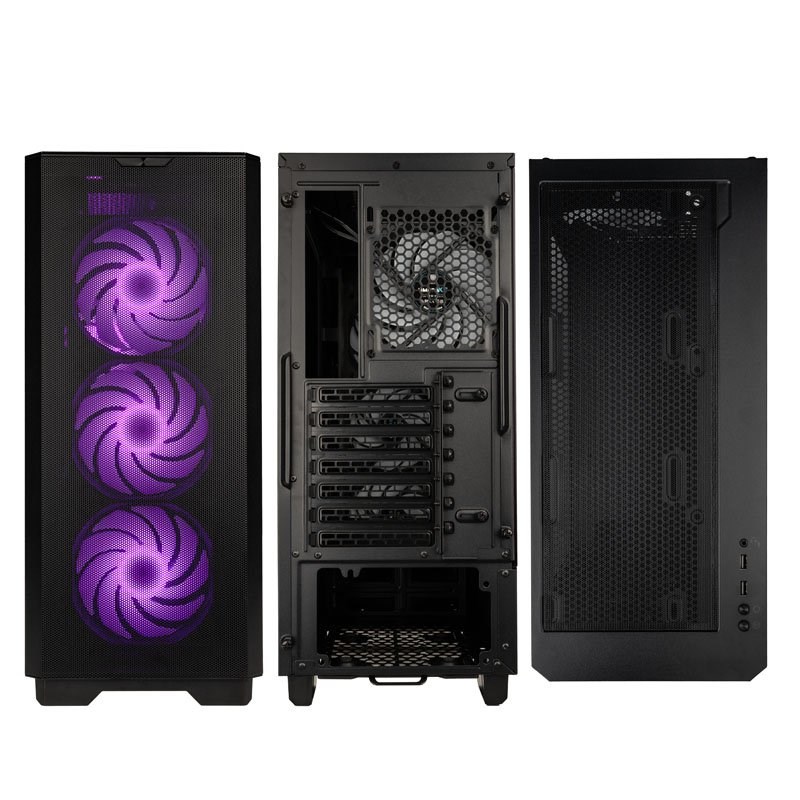 Kolink Unity Solar ARGB Mesh Midi Tower Black Kolink Unity Solar ARGB Mesh Midi Tower Black