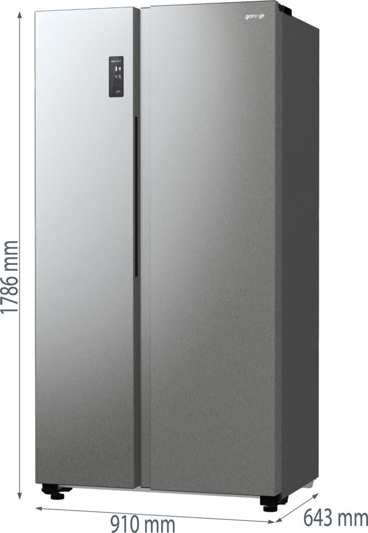 Gorenje NRR9185EAXL side-by-side refrigerator Freestanding 550 L E Silver Gorenje NRR9185EAXL side-by-side refrigerator Freestanding 550 L E Silver