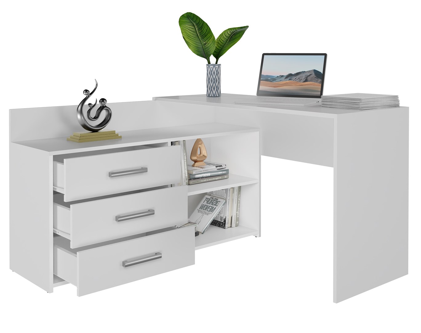 Topeshop DANY BIEL KPL computer desk White Topeshop DANY BIEL KPL computer desk White