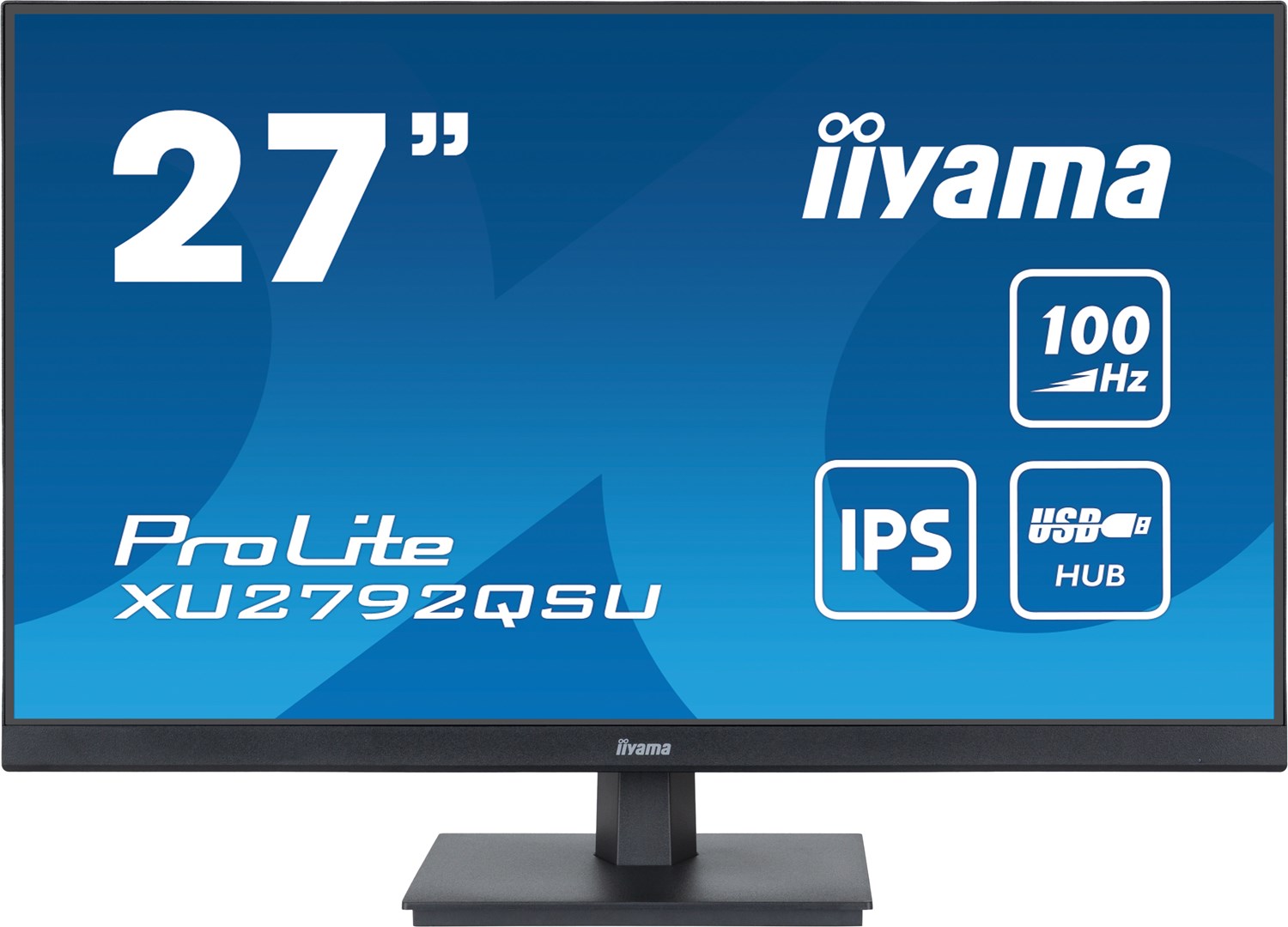 iiyama ProLite 27” QHD IPS technology panel with USB hub and 100Hz refresh rate iiyama ProLite 27” QHD IPS technology panel with USB hub and 100Hz refresh rate