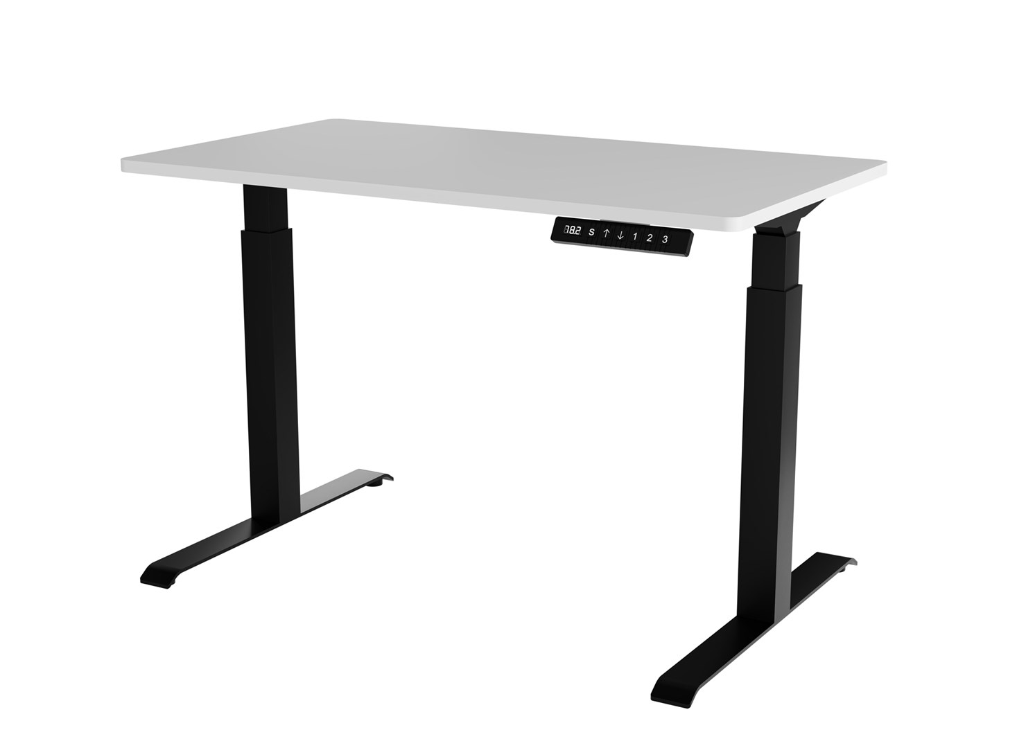 Desk with electric height adjustment MOON 121x67x72-120 Black/White Desk with electric height adjustment MOON 121x67x72-120 Black/White