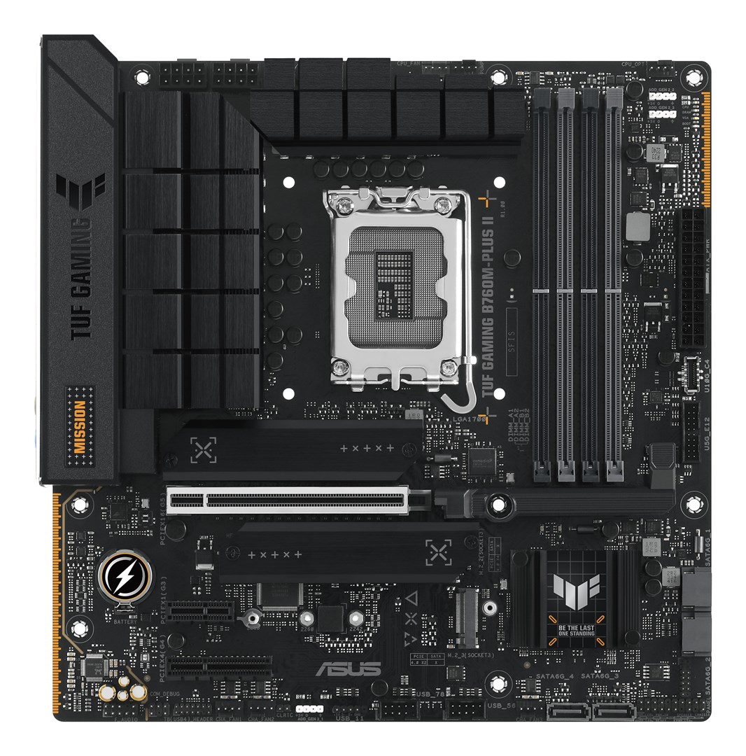 ASUS TUF GAMING B760M-PLUS II Intel B760 LGA 1700 micro ATX ASUS TUF GAMING B760M-PLUS II Intel B760 LGA 1700 micro ATX