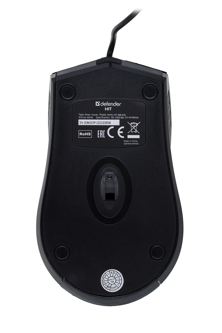MOUSE DEFENDER HIT MB-530 BLACK OTPICAL 1000dpi 3P MOUSE DEFENDER HIT MB-530 BLACK OTPICAL 1000dpi 3P