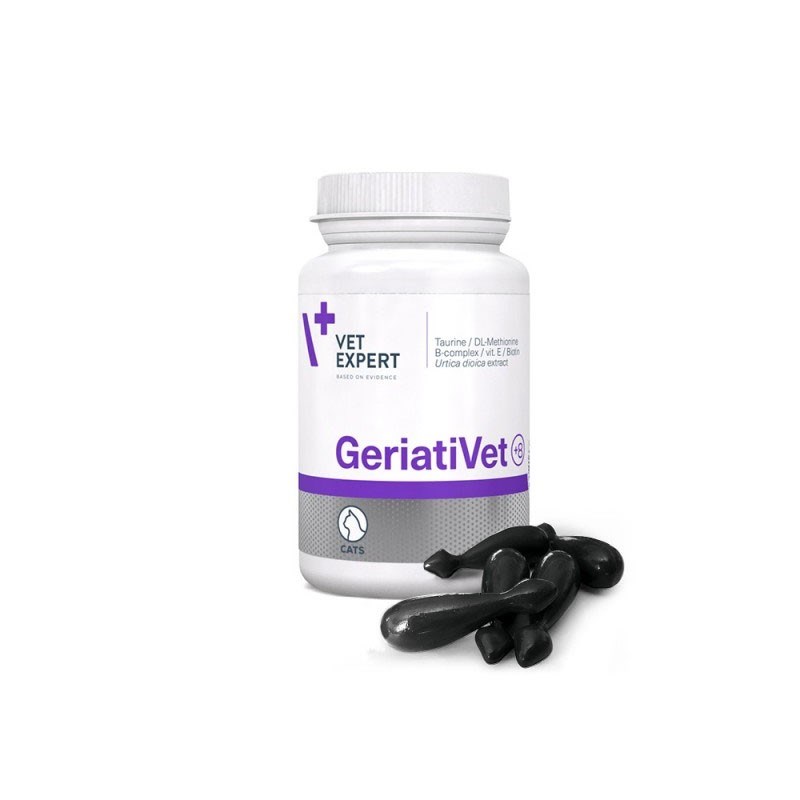 VET EXPERT GeriatiVet Cat - supporting preparation for older cats - 60 caps. VET EXPERT GeriatiVet Cat - supporting preparation for older cats - 60 caps.