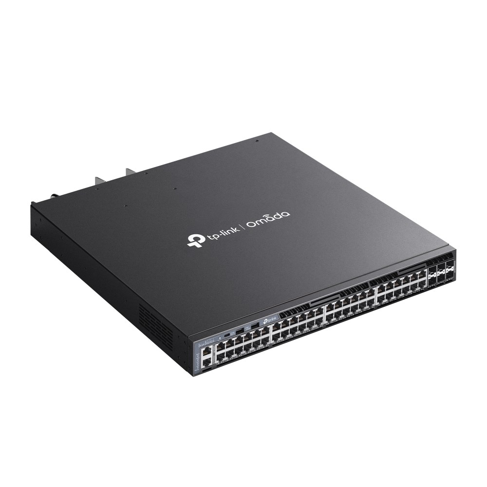 TP-Link Omada 48-Port Gigabit Stackable L3 Managed PoE+ Switch with 6 10G Slots TP-Link Omada 48-Port Gigabit Stackable L3 Managed PoE+ Switch with 6 10G Slots