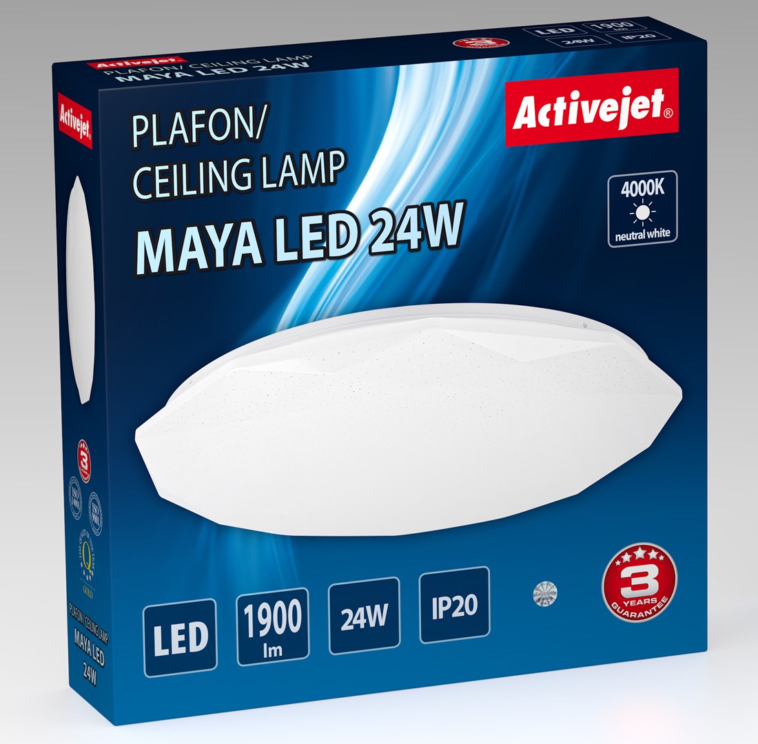 Activejet AJE-MAYA LED plafond 24W Activejet AJE-MAYA LED plafond 24W