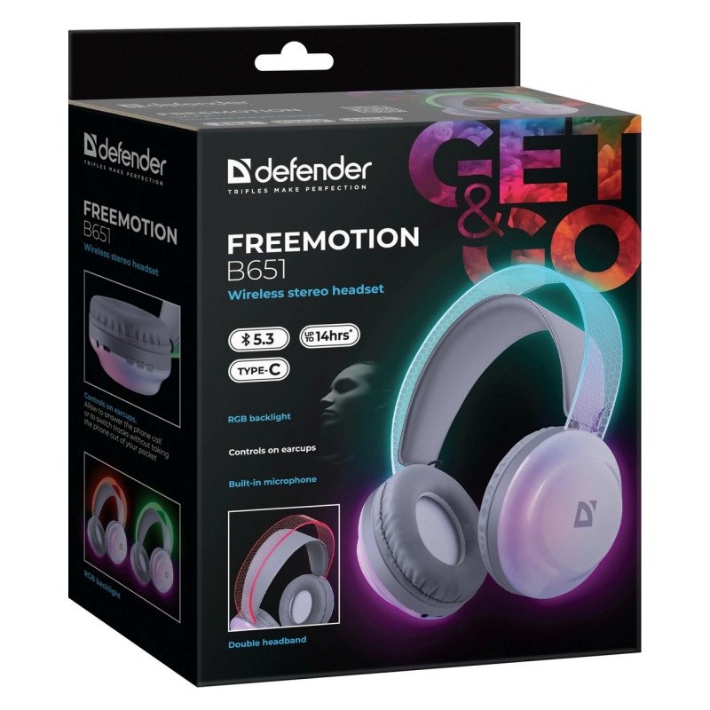 HEADPHONES DEFENDER BLUETOOTH FREEMOTION B651 HEADPHONES DEFENDER BLUETOOTH FREEMOTION B651