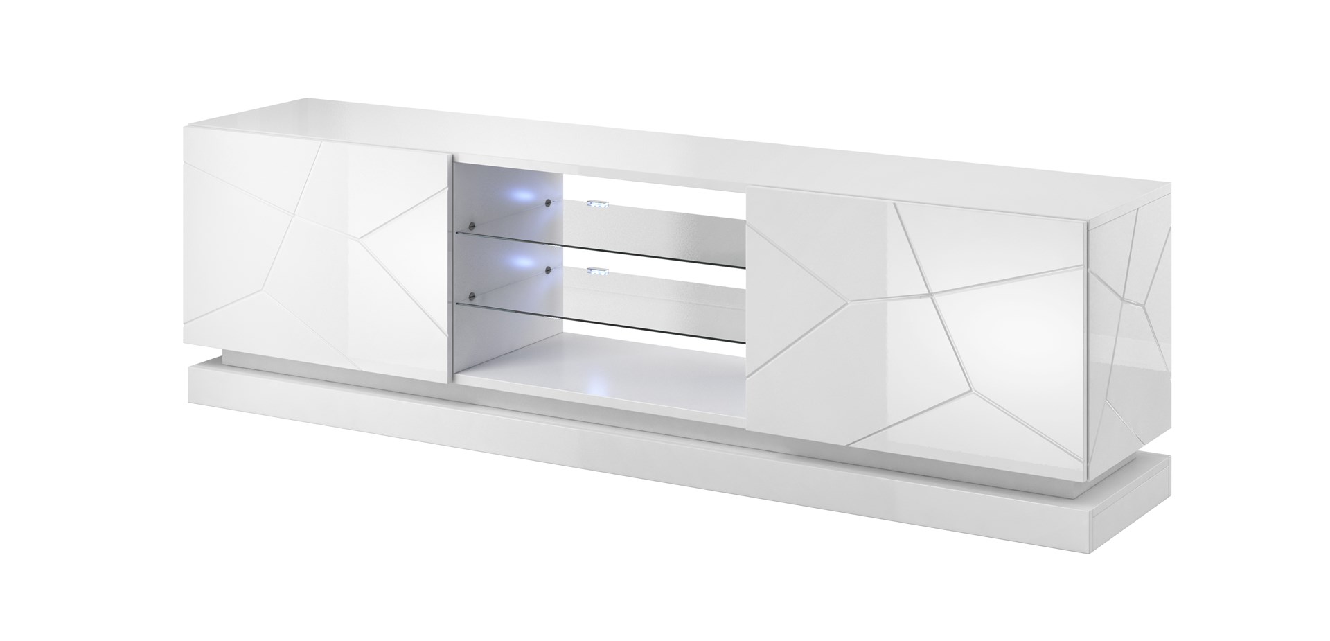 Cama TV cabinet QIU 200 MDF white gloss/white gloss Cama TV cabinet QIU 200 MDF white gloss/white gloss