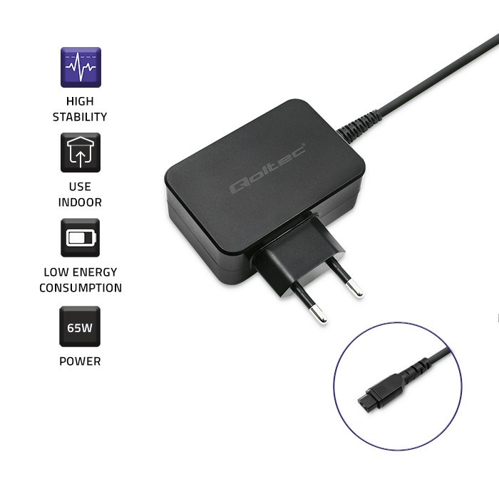 Qoltec 52414 Universal power adapter 65W | +10 plugins Qoltec 52414 Universal power adapter 65W | +10 plugins