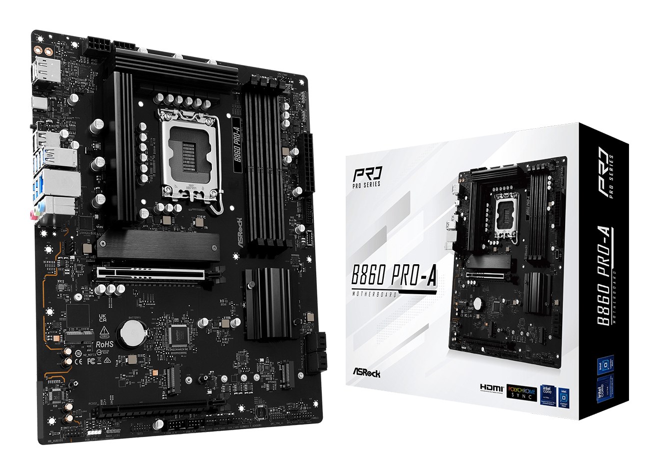 Asrock B860 Pro-A Intel B860 LGA 1851 (Socket V1) ATX Asrock B860 Pro-A Intel B860 LGA 1851 (Socket V1) ATX