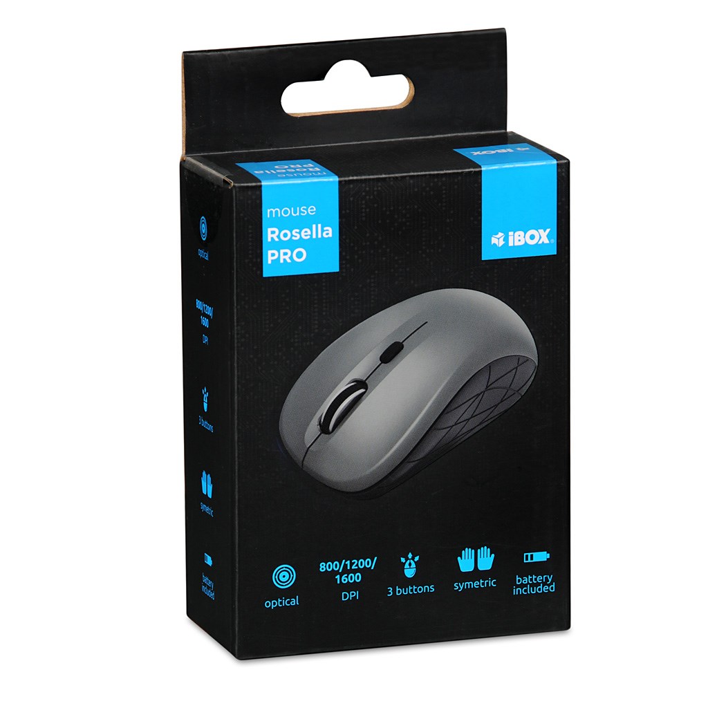iBOX i009W Rosella wireless optical mouse, grey iBOX i009W Rosella wireless optical mouse, grey