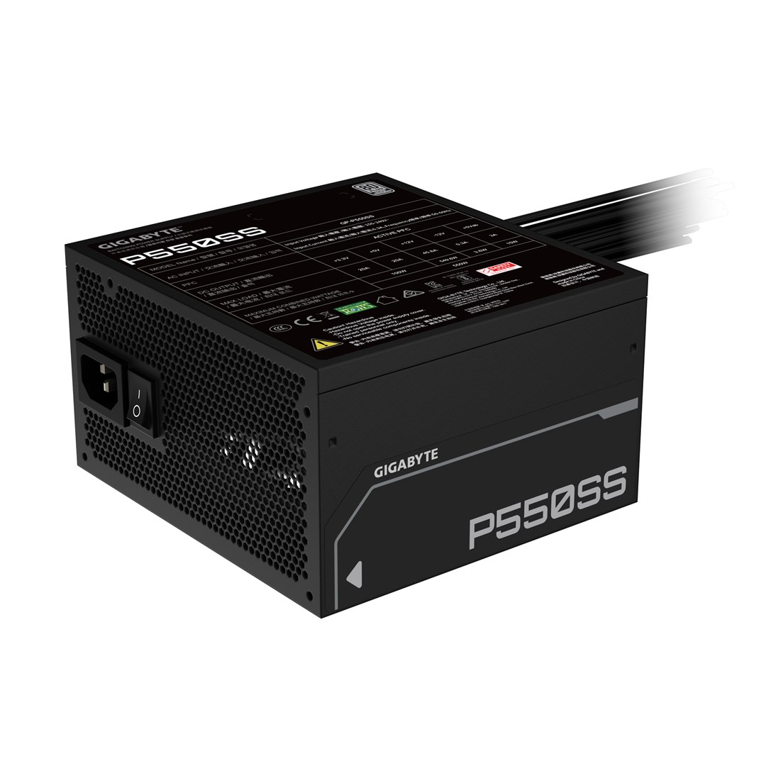 GIGABYTE P550SS power supply unit 550 W 20+4 pin ATX ATX Black GIGABYTE P550SS power supply unit 550 W 20+4 pin ATX ATX Black