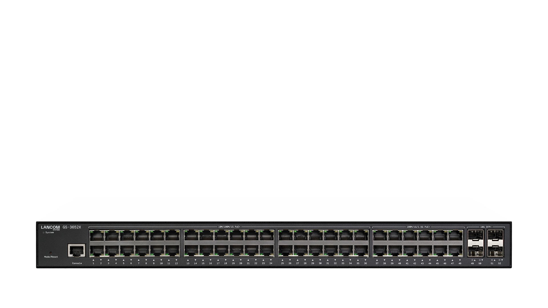 LANCOM GS-3652X Managed L3 2.5G Ethernet (100/1000/2500) 1U Black LANCOM GS-3652X Managed L3 2.5G Ethernet (100/1000/2500) 1U Black