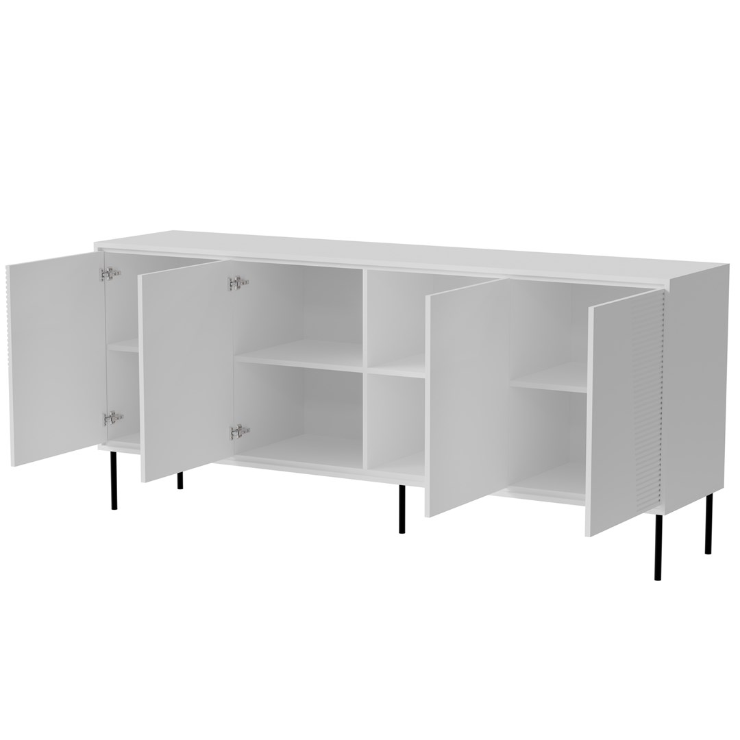 4D ABI chest of drawers 200x45x88 matt white 4D ABI chest of drawers 200x45x88 matt white