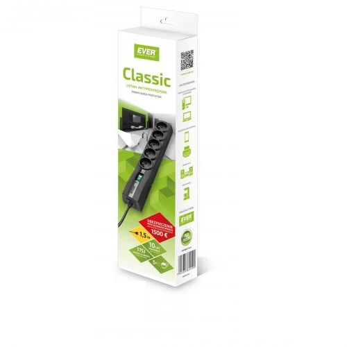 Ever CLASSIC Black 5 AC outlet(s) 250 V 1.5 m Ever CLASSIC Black 5 AC outlet(s) 250 V 1.5 m