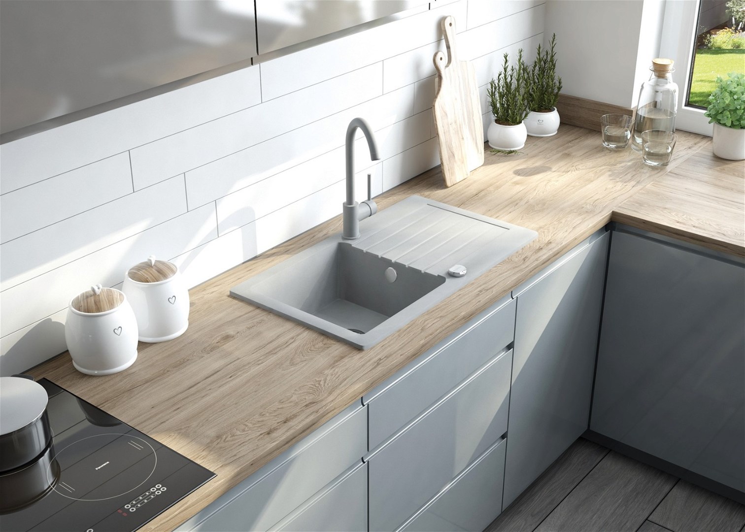 1-bowl granite sink with drainer 1-bowl granite sink with drainer