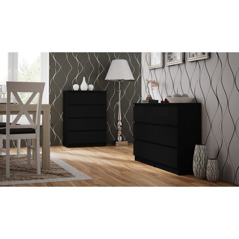 Topeshop M4 CZERŃ chest of drawers Topeshop M4 CZERŃ chest of drawers