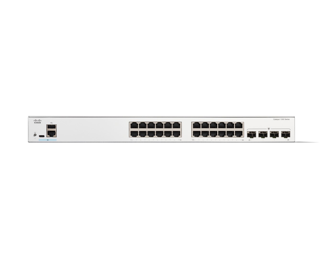 Cisco Catalyst 1300-24T-4G Managed Switch, 24 Port GE, 4x1GE SFP, Limited Lifetime Protection (C1300-24T-4G) Cisco Catalyst 1300-24T-4G Managed Switch, 24 Port GE, 4x1GE SFP, Limited Lifetime Protection (C1300-24T-4G)