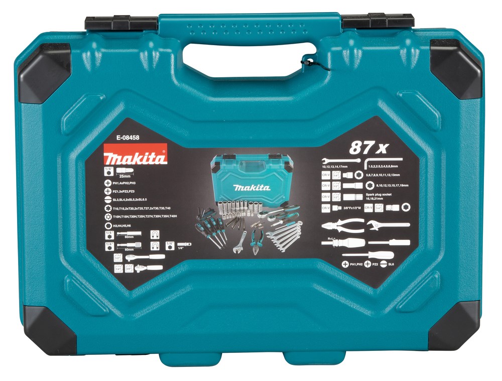 MAKITA SET OF ACCESSORIES AND HAND TOOLS 87pcs. MAKITA SET OF ACCESSORIES AND HAND TOOLS 87pcs.