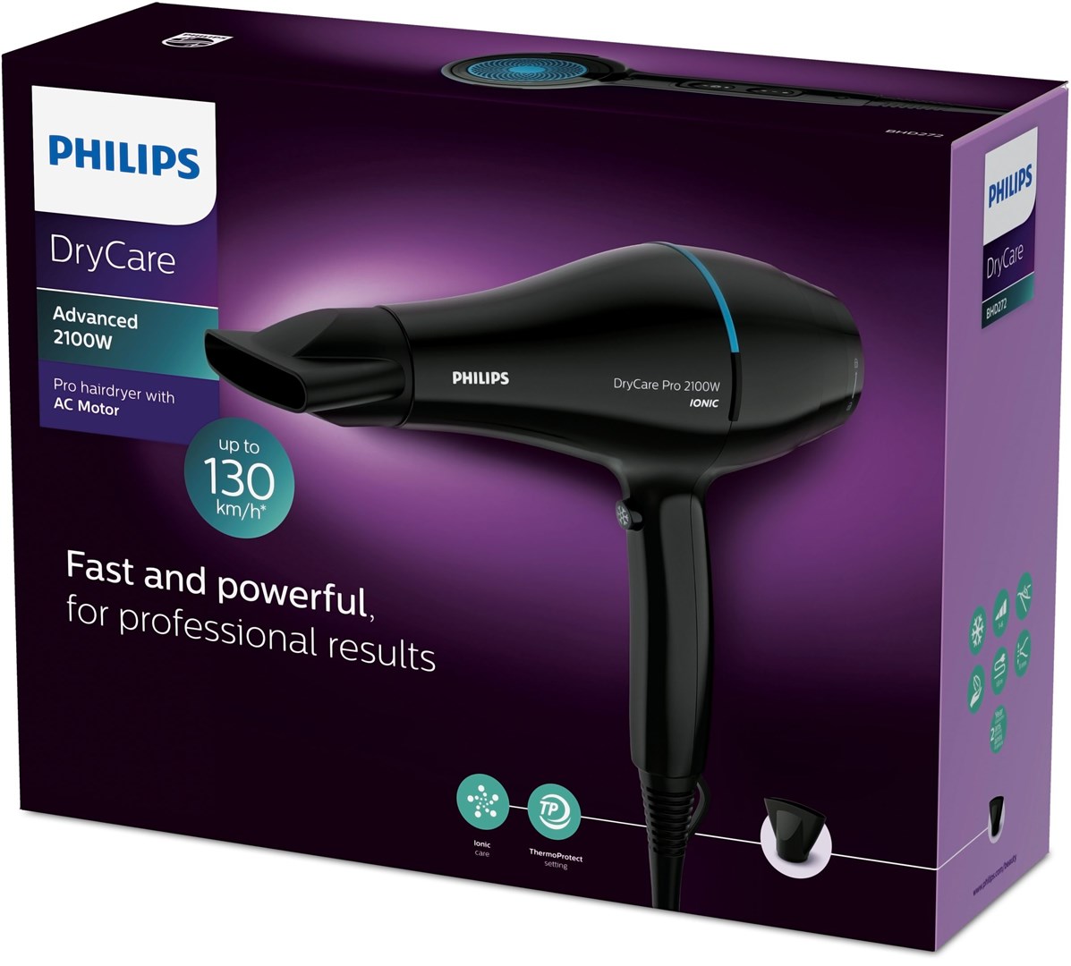 Philips DryCare BHD272/00 hair dryer 2100 W Black Philips DryCare BHD272/00 hair dryer 2100 W Black