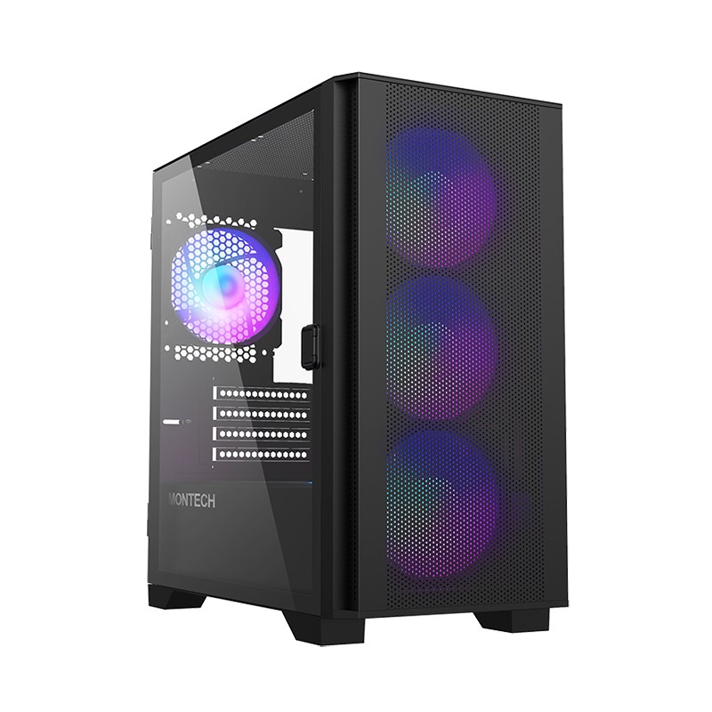 Montech AIR 100 ARGB, Micro-ATX, Tempered Glass - black Montech AIR 100 ARGB, Micro-ATX, Tempered Glass - black