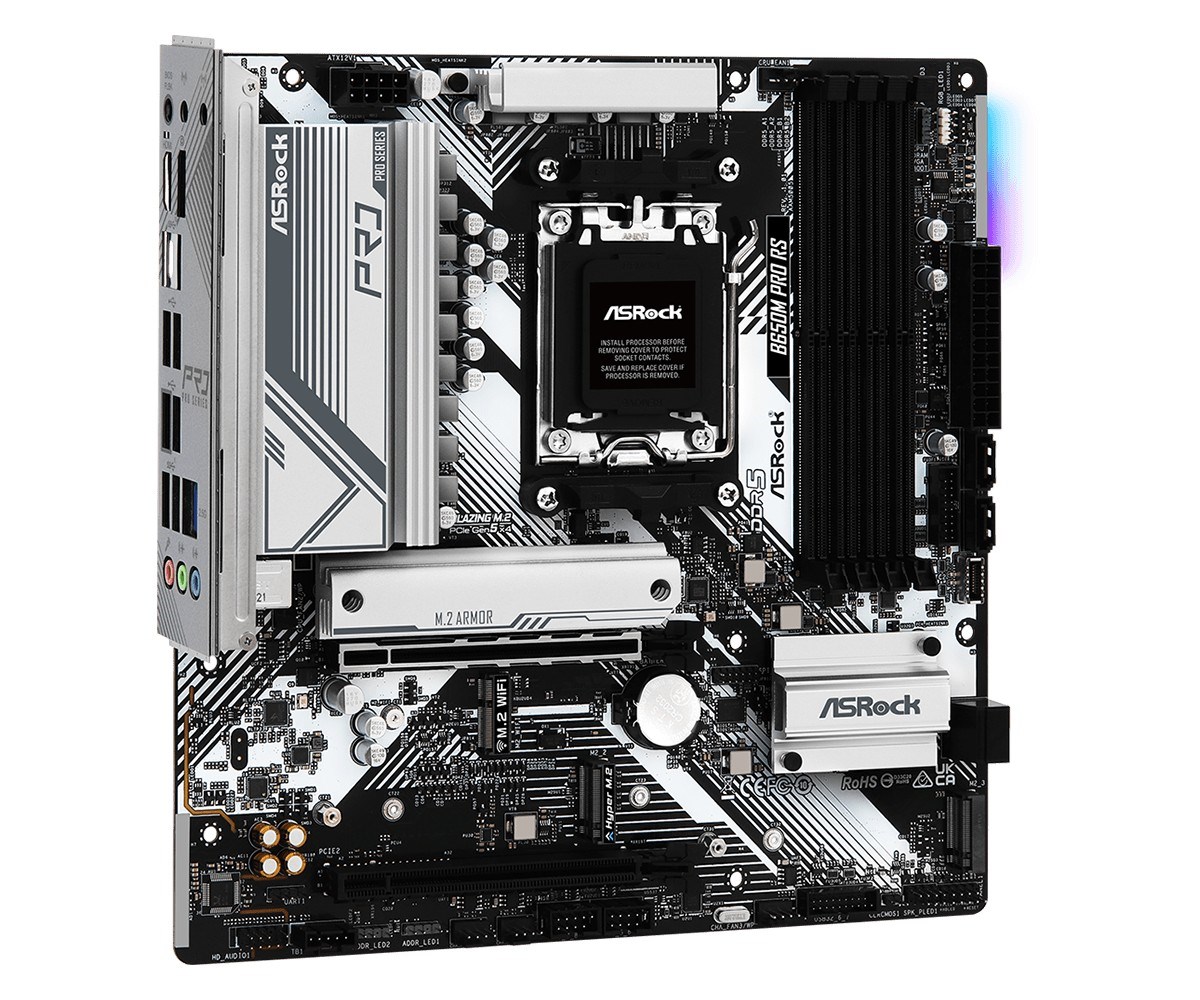 Asrock B650M Pro RS AMD B650 Socket AM5 micro ATX Asrock B650M Pro RS AMD B650 Socket AM5 micro ATX