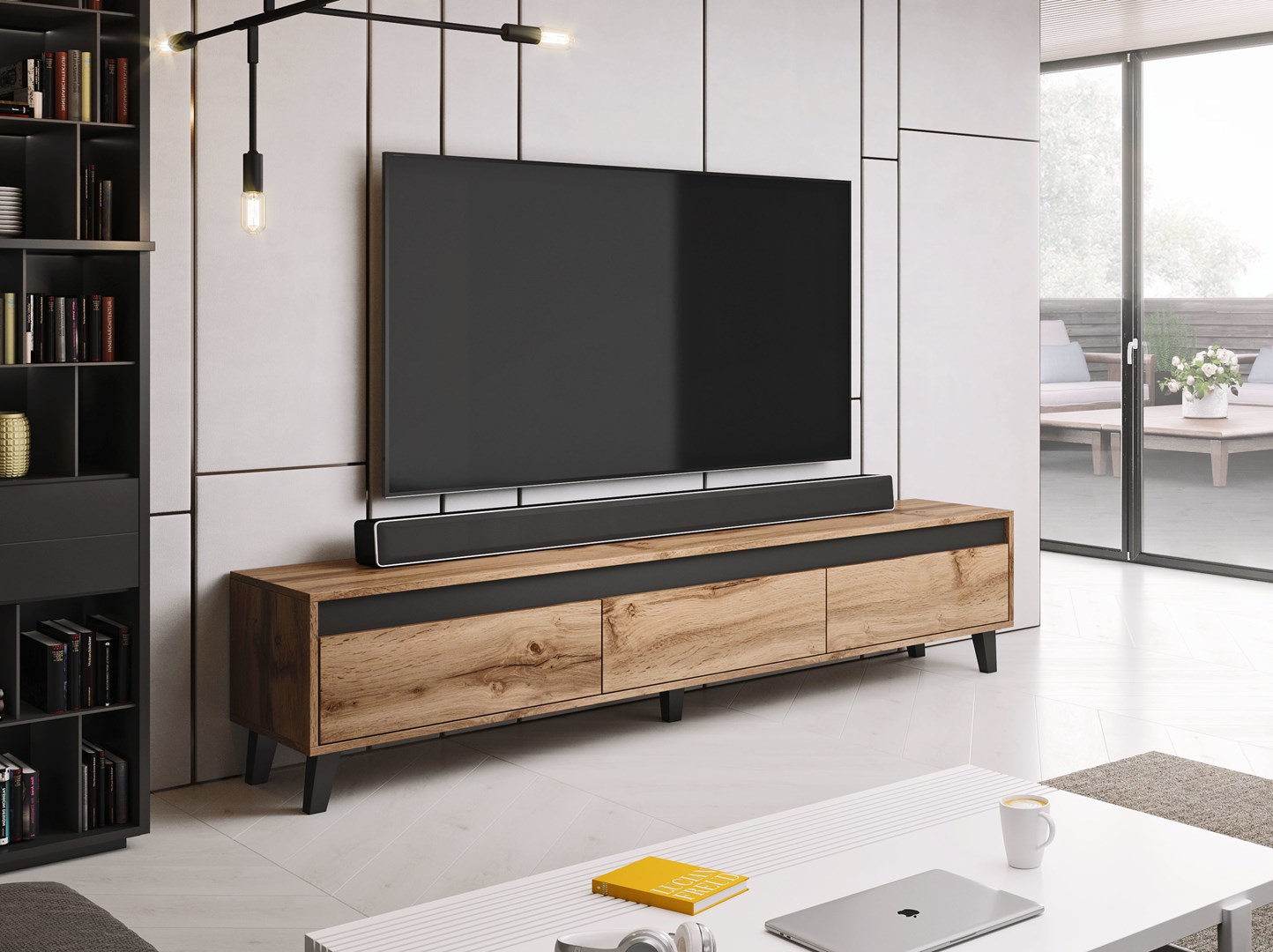 Cama TV stand NORD wotan/antracite Cama TV stand NORD wotan/antracite