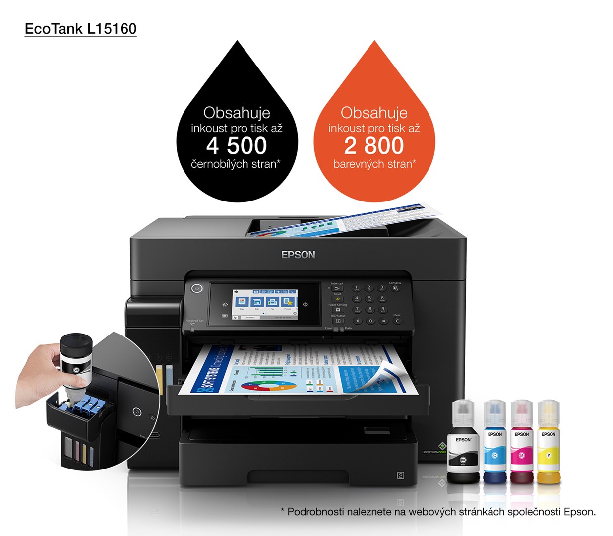 Epson EcoTank L15160 Inkjet A3+ 4800 x 1200 DPI 32 ppm Wi-Fi Epson EcoTank L15160 Inkjet A3+ 4800 x 1200 DPI 32 ppm Wi-Fi