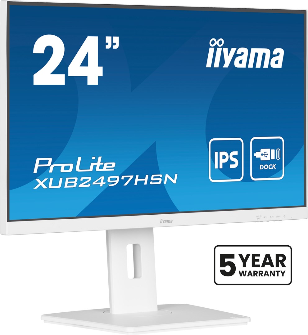 iiyama ProLite 24" IPS technology panel with USB-C dock and RJ45 (LAN) iiyama ProLite 24" IPS technology panel with USB-C dock and RJ45 (LAN)