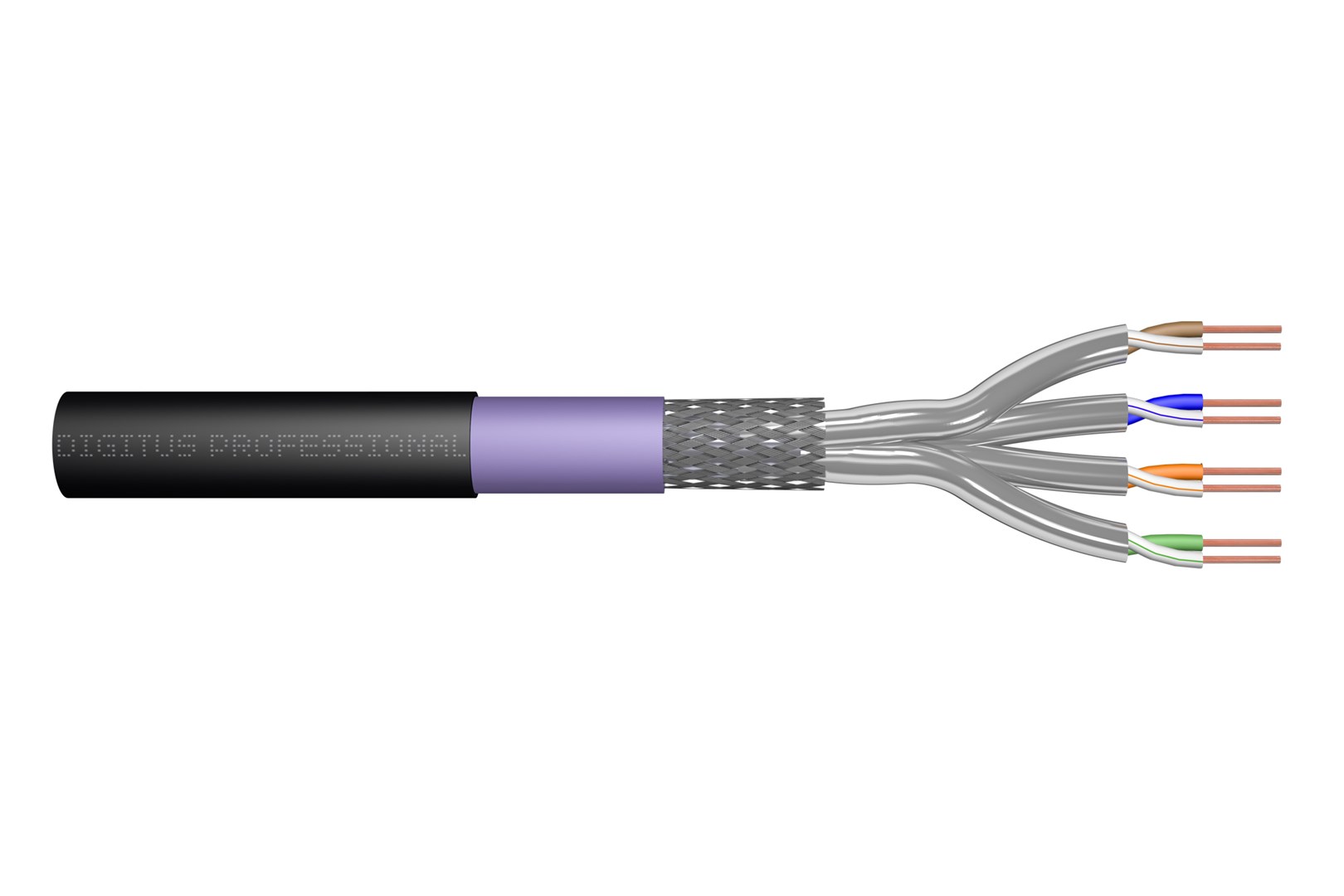 Digitus CAT 7 S/FTP burial installation cable, 100 m, simplex, PE Digitus CAT 7 S/FTP burial installation cable, 100 m, simplex, PE