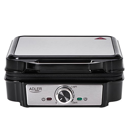 Adler AD 3083 waffle iron 4 waffle 1800 W Black, Silver Adler AD 3083 waffle iron 4 waffle 1800 W Black, Silver