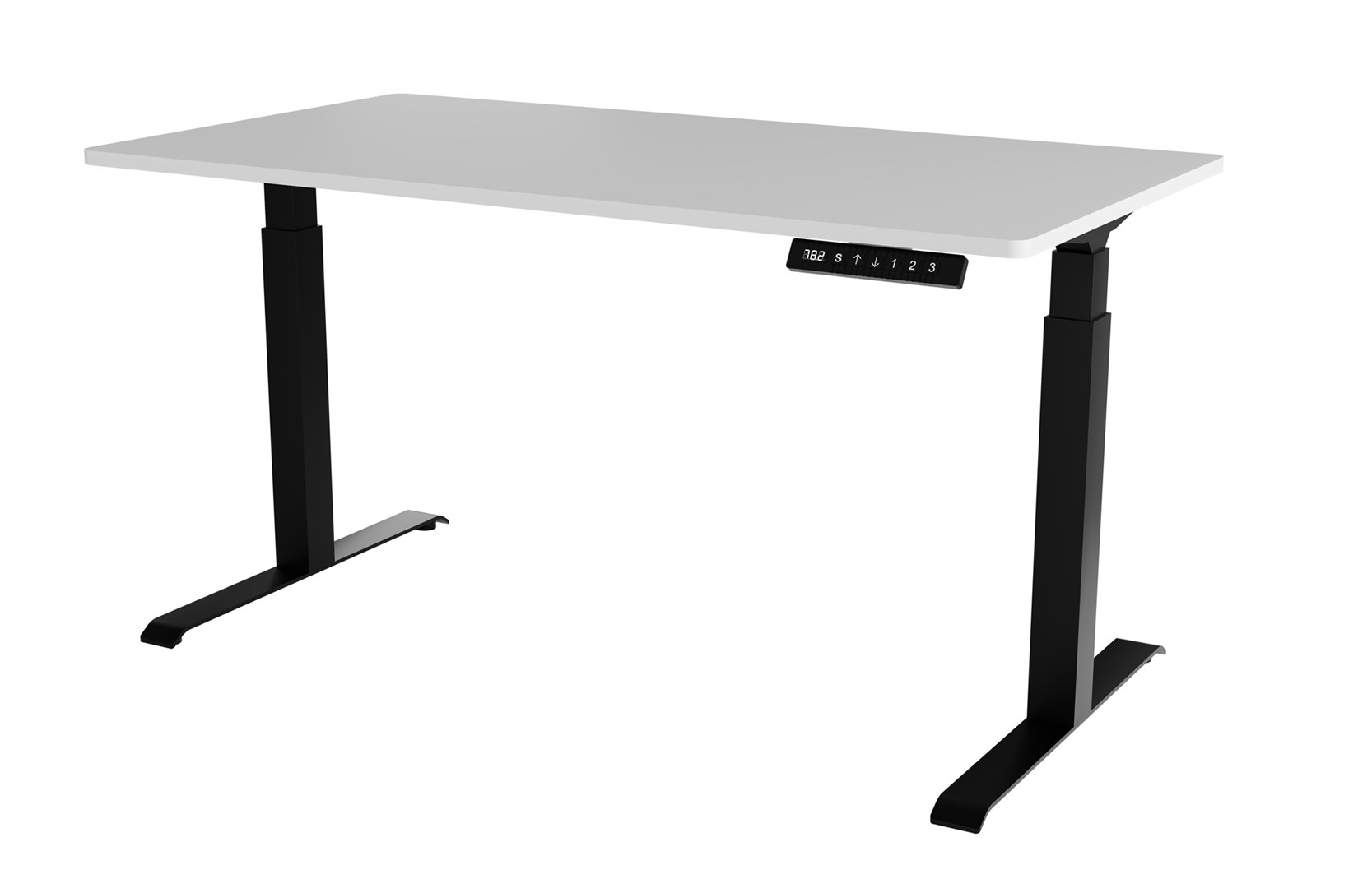 Desk with electric height adjustment MOON LONG 150x80x72-120 black/white Desk with electric height adjustment MOON LONG 150x80x72-120 black/white