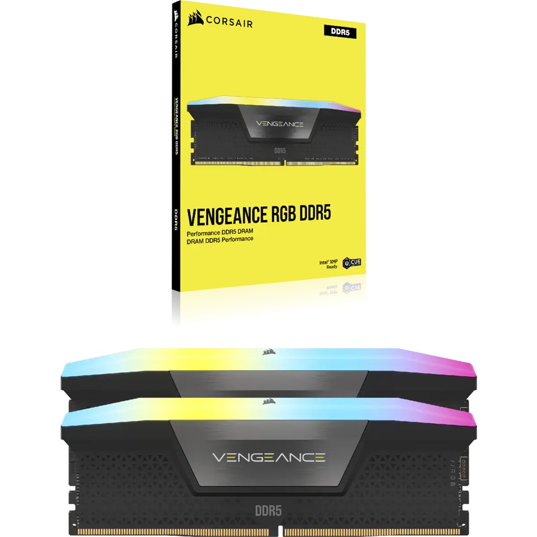 Corsair Vengeance RGB CMH32GX5M2X7200C34 memory module 32 GB 2 x 16 GB DDR5 7200 MHz Corsair Vengeance RGB CMH32GX5M2X7200C34 memory module 32 GB 2 x 16 GB DDR5 7200 MHz