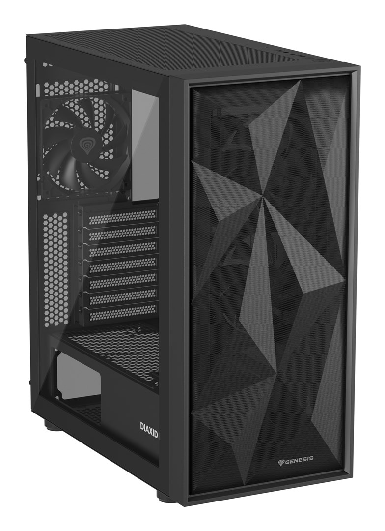 GENESIS DIAXID 605F MIDI TOWER CASE WITH USB-C WINDOW BLACK GENESIS DIAXID 605F MIDI TOWER CASE WITH USB-C WINDOW BLACK