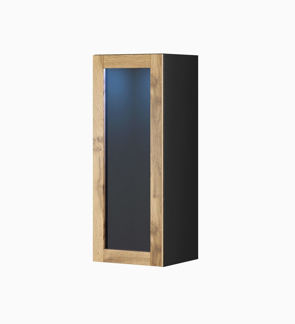 Cama cabinet VIGO "90" glass 90/35/32 black/wotan oak Cama cabinet VIGO "90" glass 90/35/32 black/wotan oak