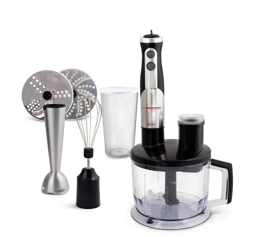 Esperanza EKM004 blender 0.6 L Immersion blender Black,Silver,Transparent 800 W Esperanza EKM004 blender 0.6 L Immersion blender Black,Silver,Transparent 800 W